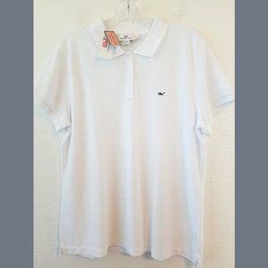 Vineyard Vines Ladies White Polo-NWT, L